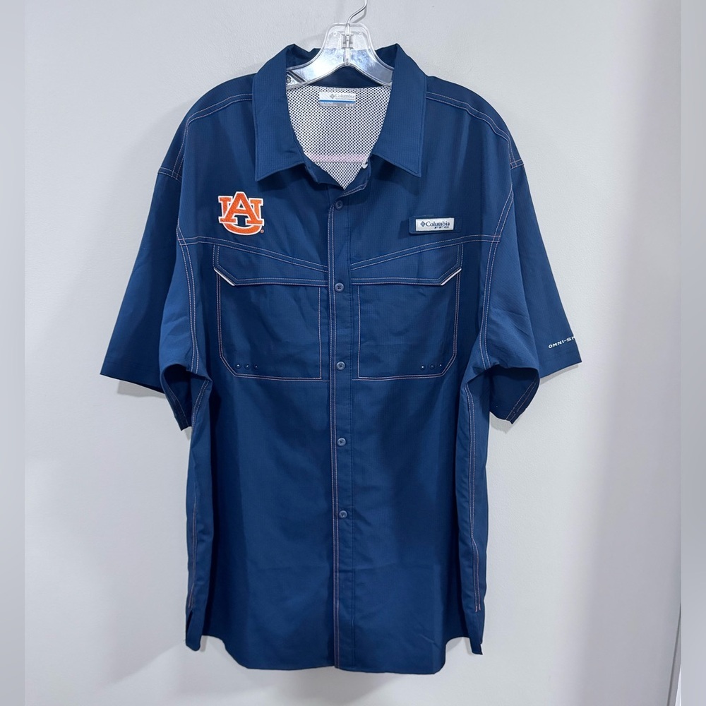 Men's Columbia PFG Tamiami AuburnTigers Button Down Shirt. Size XL
